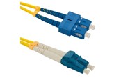 Nätverkskort (adaptrar osv.) - Qoltec SC/UPC till LC/UPC singlemode duplex fiberpatchkabel - 1 m - Gul - 54031