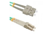 Nätverkskort (adaptrar osv.) - Qoltec Patchkabel 54348 - LC/UPC till SC/UPC - 1 m - OM4 50/125 µm duplex - LSZH Mint - 54348