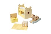 Träleksaker - Bigjigs Wooden Dollhouse Furniture Nursery - 5-piece - 38003