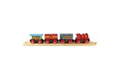 Träleksaker - Bigjigs Wooden Passenger Train - 9-piece - BJT421
