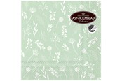 Kökstillbehör - Asp-Holmblad Servetter ”TILDA DUSTY GREEN-WHITE” - 97920