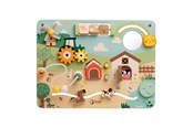 Babyleksaker - Classic World Wooden Interactive Board - Farm - 20299