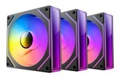 Chassi fläkt - DUTZO INF 120 PWM ARGB Reverse (3-pack) - Chassi fläkt - 120mm - Svart med RGB LED - 28 dBA - 8501027