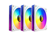 Chassi fläkt - DUTZO INF 120 PWM ARGB Reverse (3-pack) - Chassi fläkt - 120mm - Vit med RGB-ljus - 28 dBA - 8501027
