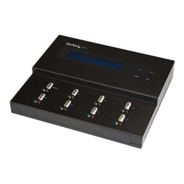 StarTech.com USBDUPE17 / Standalone 1 to 7 USB Thumb Drive Duplicator and Eraser Multiple USB Flash Drive Copier System and File and Whole-Drive Copy