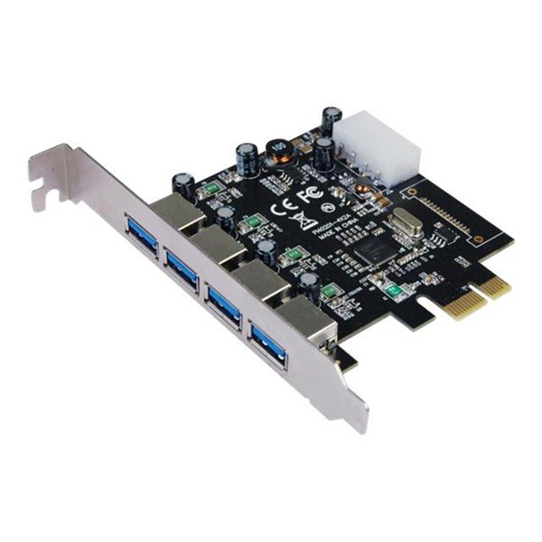 Longshine USB 3.0 Card PCIe 4extern inkl.SATA Pow