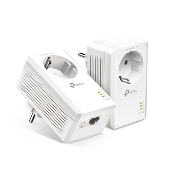 TP-Link TL-PA7017P KIT (2-pack) AV1000 Gigabit Passthrough Powerline Starter Kit Homeplug / PowerLine