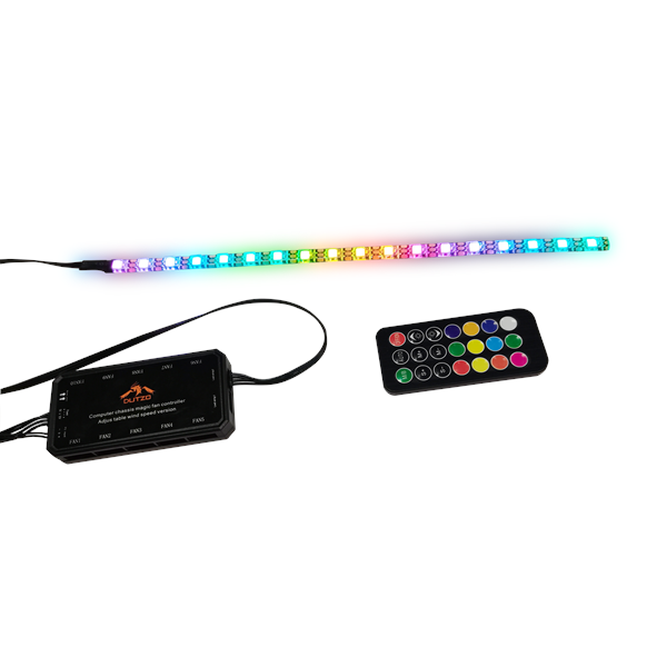 DUTZO Adresserbar RGB-Strip 30 CM med controller och fjärrkontroll