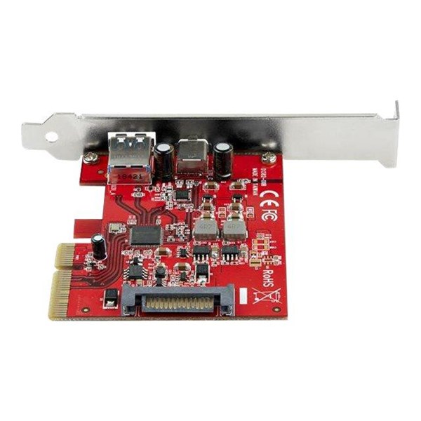 StarTech.com 2-Port 10Gbps USB-A & USB-C PCIe Card Adapter - USB 3.1 Gen 2 PCI Express Expansion Add-On Card - Windows macOS Linux - USB adapter