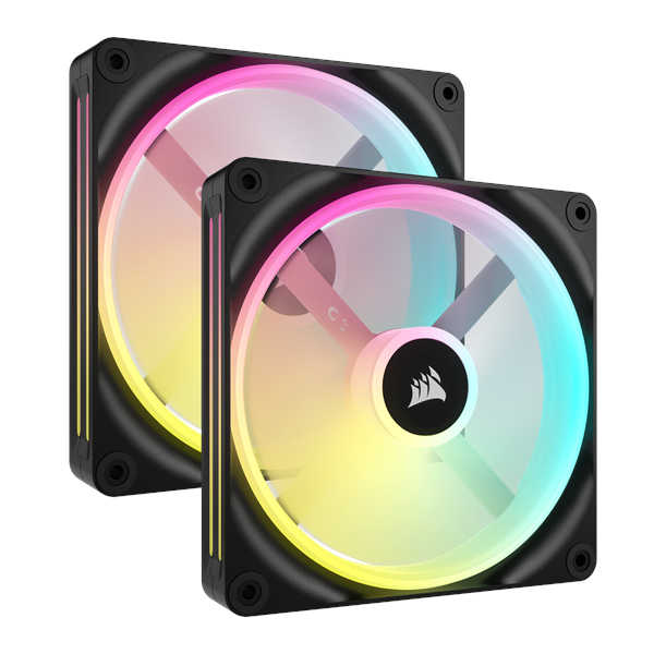 Corsair iCUE LINK QX140 RGB Starter Kit - Black - Chassi fläkt - 140mm - Svart med RGB LED - 37 dBA