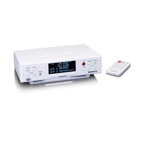 Lenco KCR-190WH - DAB+/FM Kitchen Radio with Bluetooth® LED Lighting and Timer - DAB+ radio - Vit