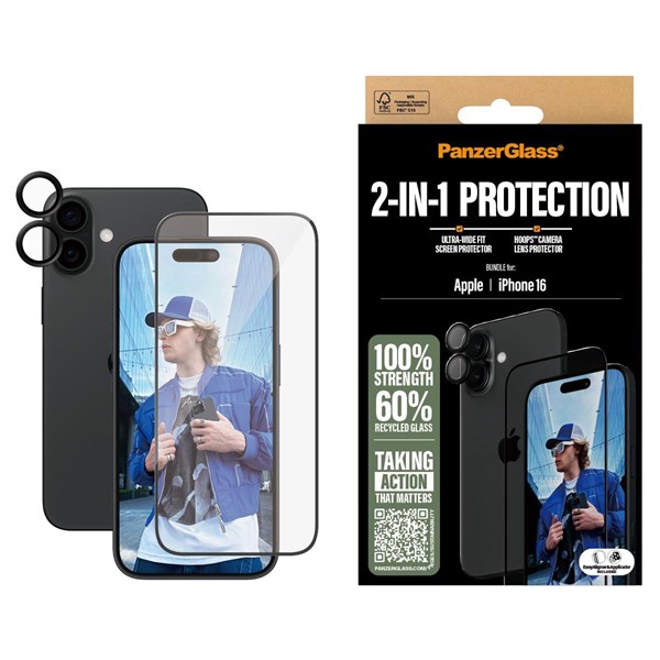 PanzerGlass 2-in-1 Bundle iPhone 16