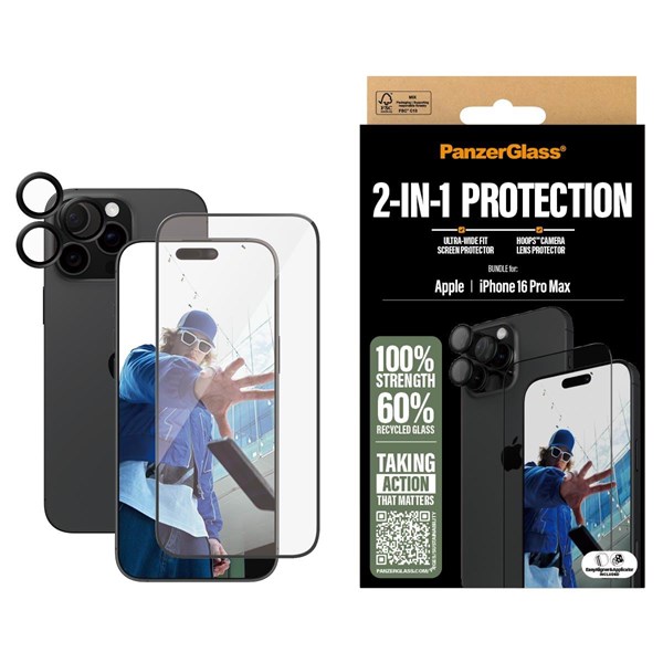 PanzerGlass 2-in-1 Bundle iPhone 16 Pro Max