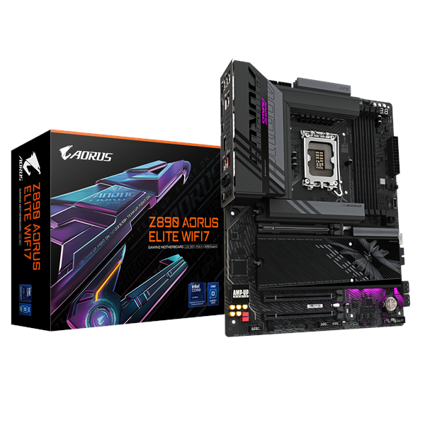 GIGABYTE Z890 AORUS ELITE WIFI7 Moderkort - Intel Z890 - Intel LGA1851 - DDR5 RAM - ATX
