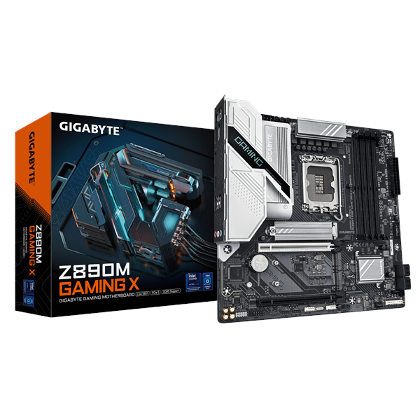 GIGABYTE Z890M GAMING X Moderkort - Intel Z890 - Intel LGA1851 - DDR5 RAM - Micro-ATX