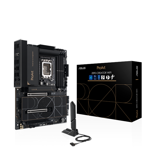 ASUS PROART Z890-CREATOR WIFI Moderkort - Intel Z890 - Intel LGA1851 - DDR5 RAM - ATX