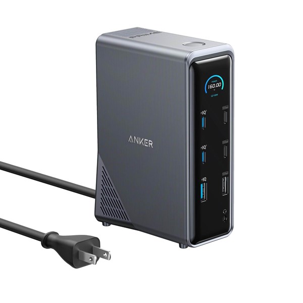 Anker Prime Charging Docking Station (14-in-1 Dual Display 160W) - Grey