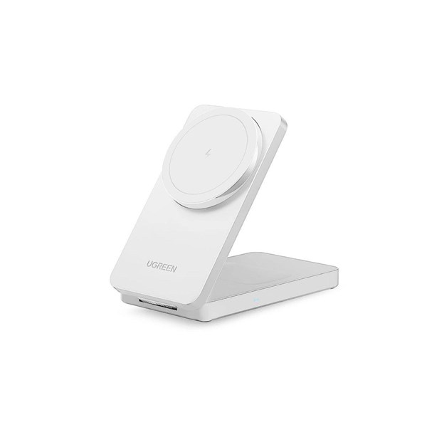 UGREEN 2-i-1 Magnetisk Trådlös Laddare, Vit