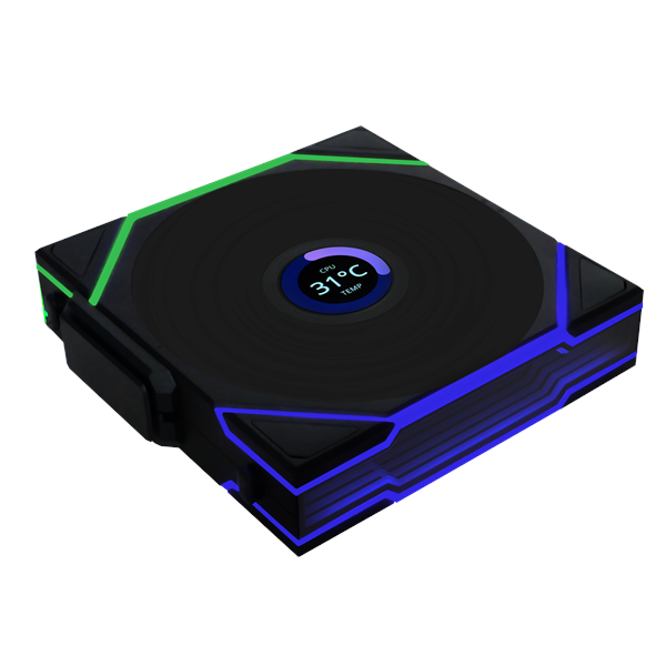 Lian Li UNI FAN TL Wireless LCD - Chassi fläkt - 120mm - Svart - 32 dBA