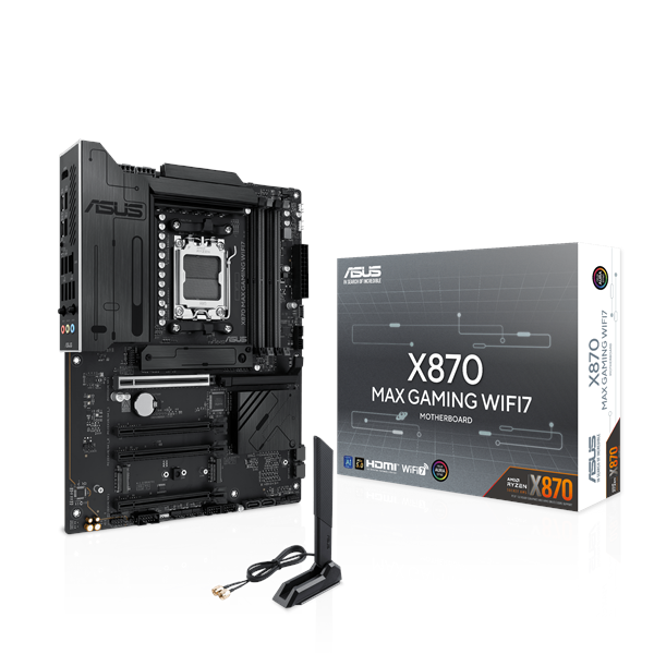 ASUS X870 MAX GAMING WIFI7 Moderkort - AMD X870 - AMD AM5 - DDR5 RAM - ATX