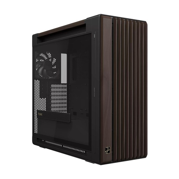 ASUS PROART PA602 Walnut Wood TG - Chassi - Miditower - Svart