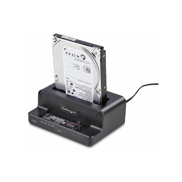 StarTech.com M.2 NVMe to 2.5/3.5" SATA Drive Duplicator Dual Bay Cloner - solid state / hard drive duplicator - TAA Compliant