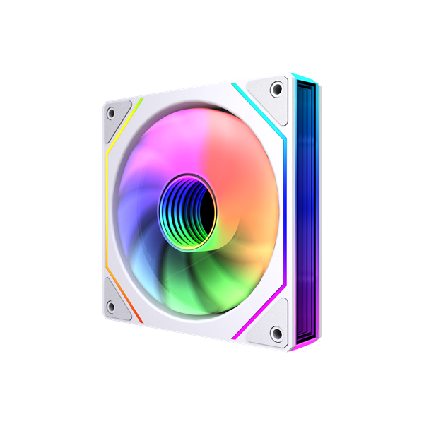 DUTZO INF 120 White PWM ARGB - Chassi fläkt - 120mm - Vit
