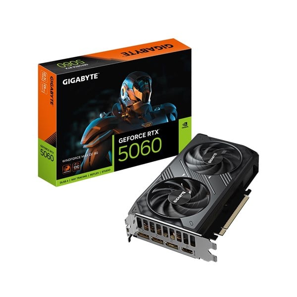 GIGABYTE GeForce RTX 5060 WindForce 2 MAX OC - 8GB GDDR7 RAM - Grafikkort