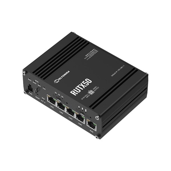 Teltonika RUTX50 Industrial 5G Router (RUTX50320000 / Standard package with EU PSU) - Wireless router 802.11a/b/g/n/Wi-Fi 5 Wave 2