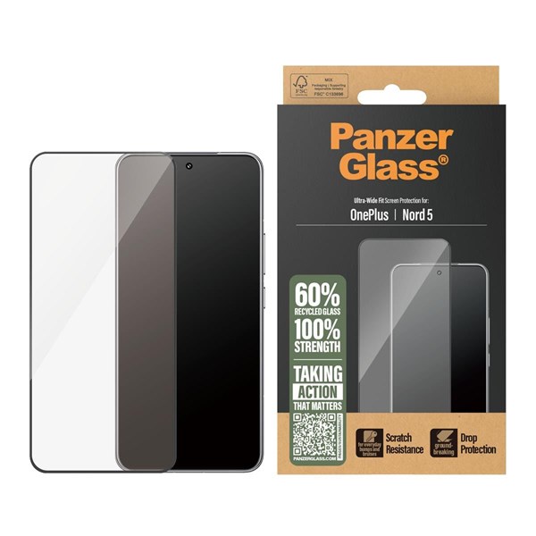 PanzerGlass Screen Protector OnePlus Nord 5 | Ultra-Wide Fit