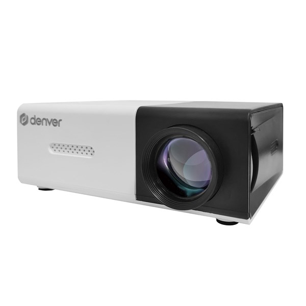 DENVER Projektor PR-1000 - Mini projector with included power adaptor and HDMI cables. - 320 x 240 - 30 lumens