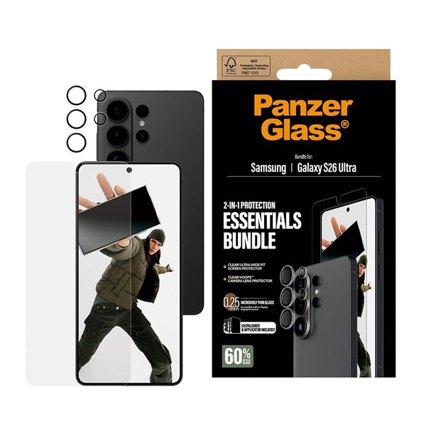 PanzerGlass Hoops® 2-in-1 Bundle Samsung Galaxy S26 Ultra | Ultra-Wide Fit