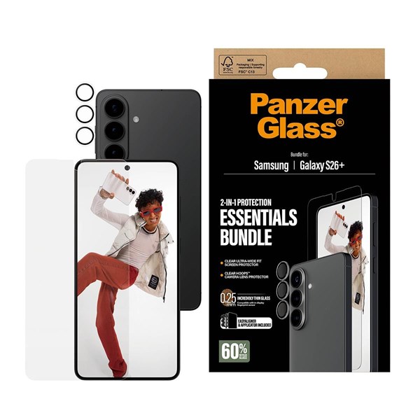 PanzerGlass Hoops® 2-in-1 Bundle Samsung Galaxy S26+ | Ultra-Wide Fit
