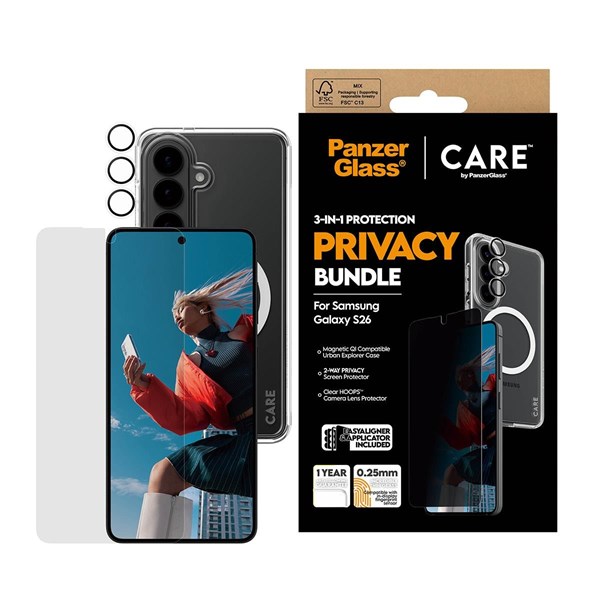 PanzerGlass Privacy 3-in-1 Bundle Samsung Galaxy S26