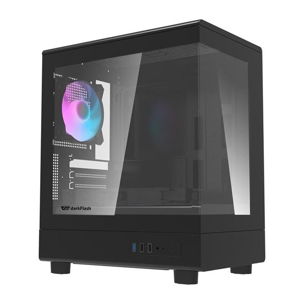 Darkflash DB330M Computer Case + 3 Fans - Chassi - Svart