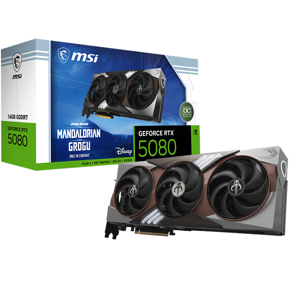 MSI GeForce RTX 5080 The Mandalorian and Grogu Edition OC - 16GB GDDR7 RAM - Grafikkort