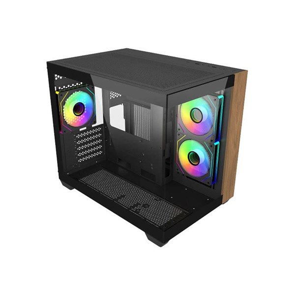 Cooler Master Elite 481 Wood - Chassi - Tower - Svart