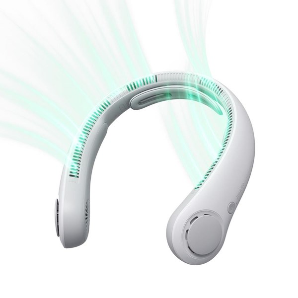 Jisulife Neck Fan 4 5000mAh Portable USB Neck Fan - Gray - 5000 mAh