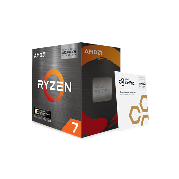 AMD Ryzen 7 5800X3D (10th Anniversary Edition) CPU - 8 kärnor - 3.4 GHz - AMD AM4 - AMD Boxed (utan kylare)