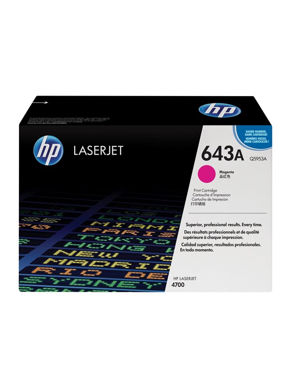 Produktfoto för HP 643A / Q5953A Magenta Toner - Tonerkassett Magenta