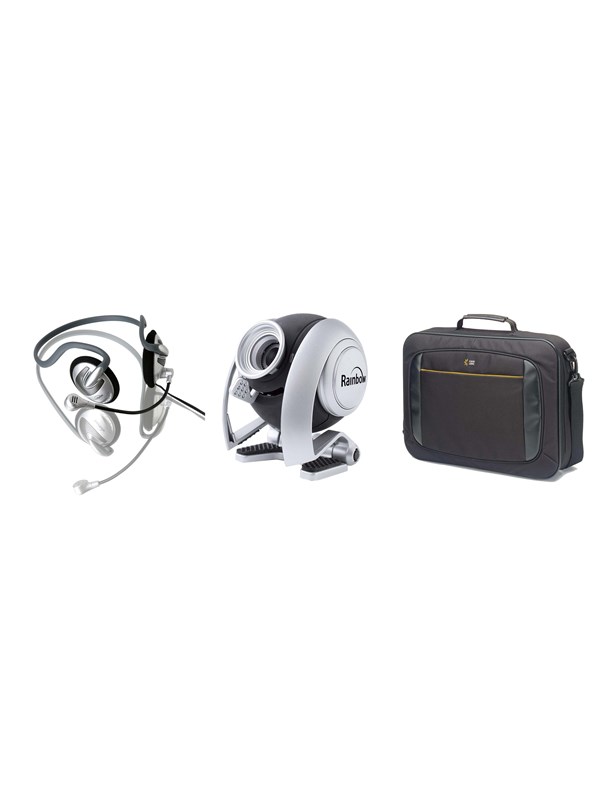Case Logic Attache 15,4", webbkamera och headset