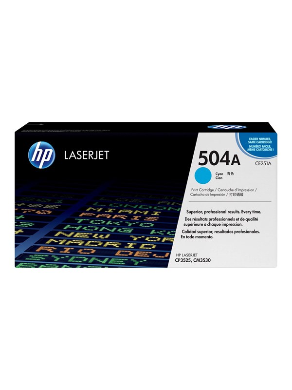 Produktfoto för HP Toner CE251A 504A 7K Cyan
