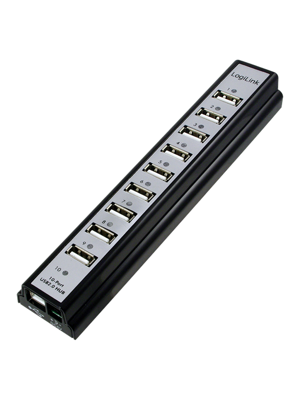 LogiLink USB2.0 HUB 10 portar lista v. psu USB Hub - 10 porte