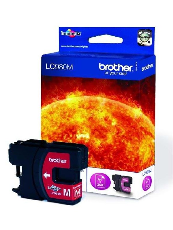 Produktfoto för Brother Bläckpatron, LC985 M, LC-985M, Innobella™, magenta, singelförpackning