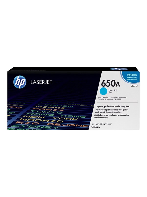 Produktfoto för HP Toner CE271A 650A 15K Cyan