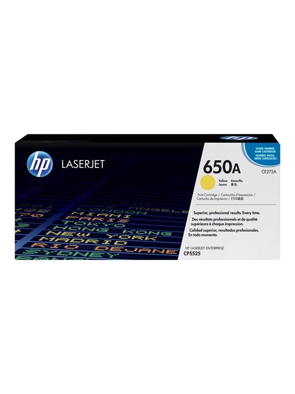 Produktfoto för HP Toner CE272A 650A 15K Gul