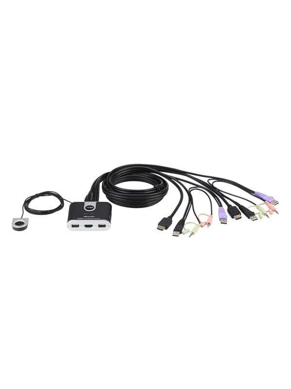 ATEN CS692 2-Port USB HDMI/Audio Cable KVM Switch with Remote Port Selector