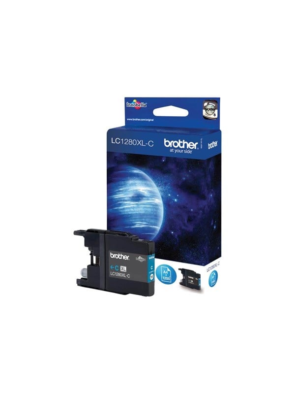 Produktfoto för Brother Bläckpatron, LC1280XL, LC-1280XLC, Innobella™, cyan, singelförpackning, hög kapacitet