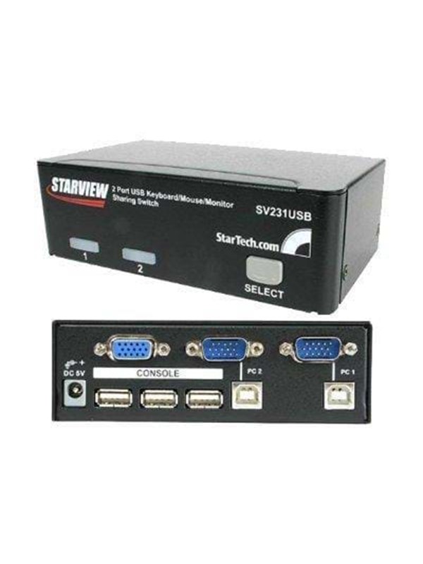 StarTech.com 2 Port Professional USB KVM Switch Kit med kablar - KVM-switch - 2 portar