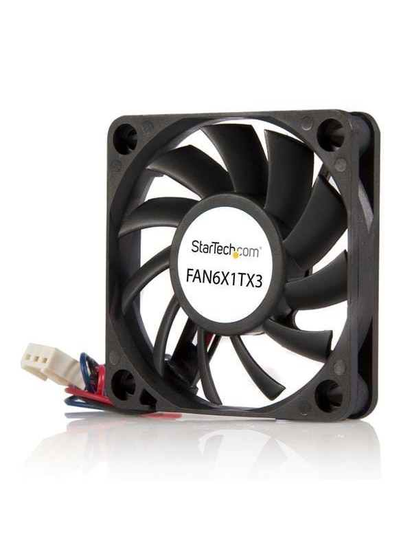 StarTech.com 60x10mm Byte kullager Computer Case Fan w / TX3-kontakt - Chassi fläkt - 60mm - Svart